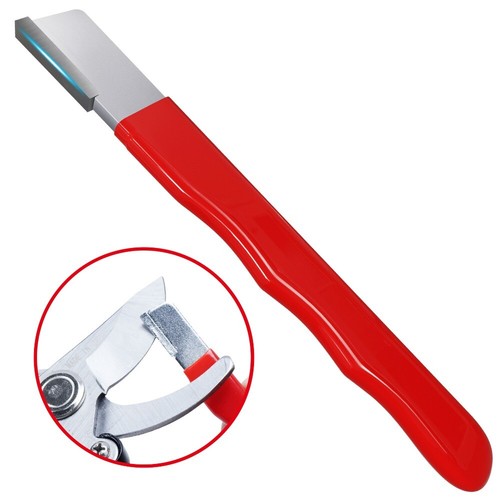 Red garden tool sharpener - red,